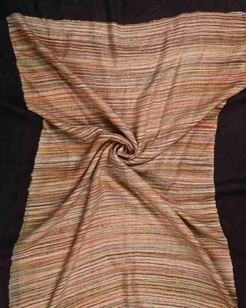 Brown Pashmina Wool Brush Print Stole